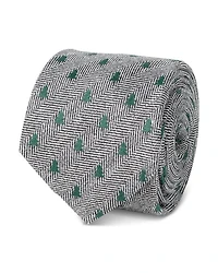 Holiday Tree Herringbone Silk Tie