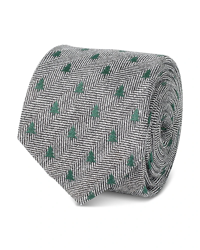 Cufflinks Inc Holiday Tree Herringbone Silk Tie