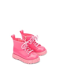 Mini Melissa Girls' Coturno Combat Boots - Toddler