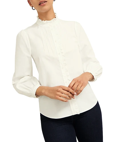 Hobbs London Trinity Ruffle Trim Blouse