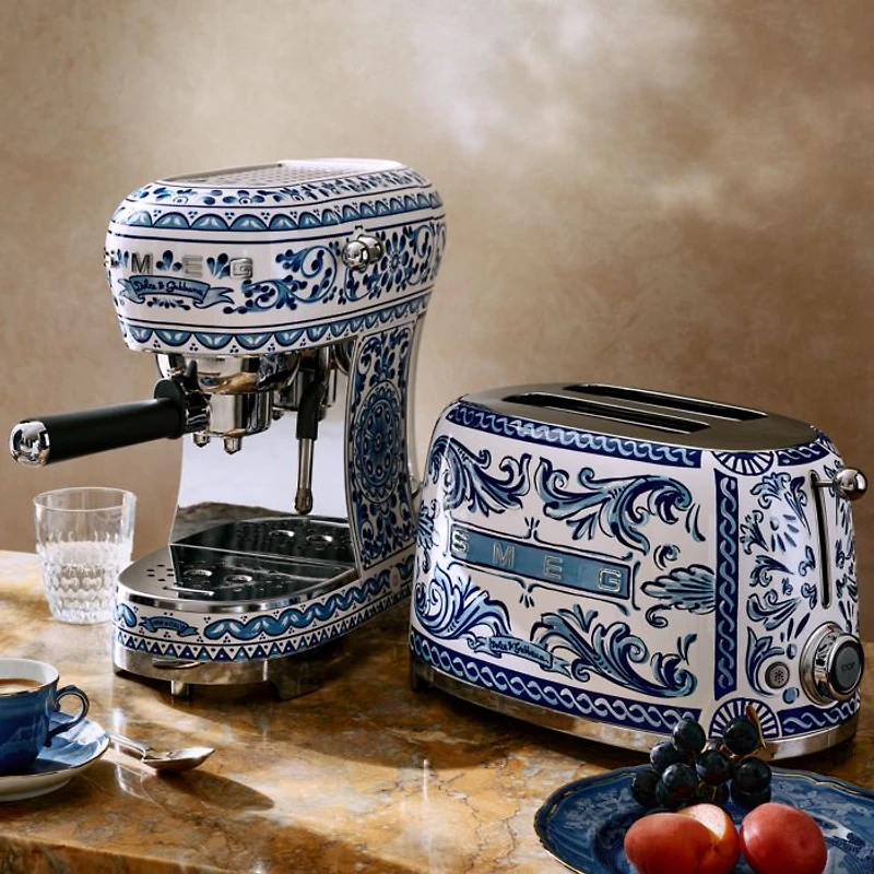 Dolce & Gabbana 50's Retro Style Aesthetic Blu Mediterraneo 2 Slice Toaster