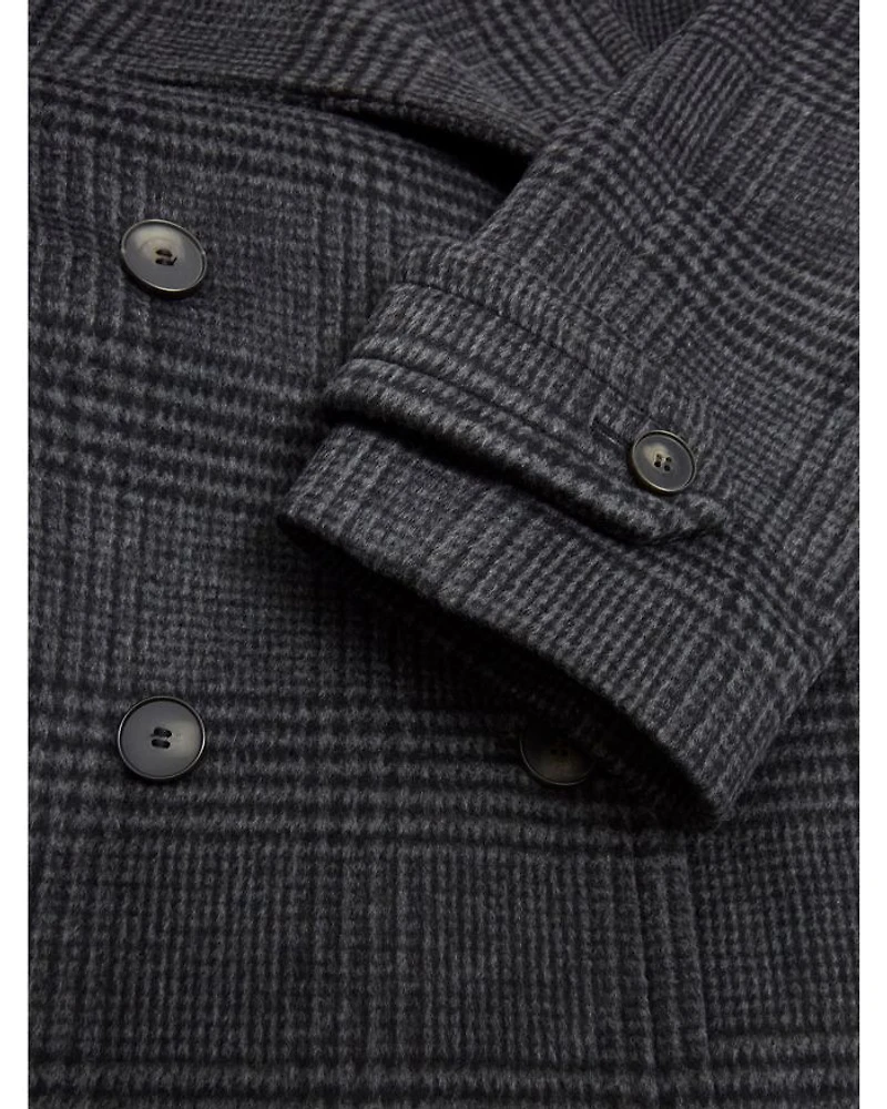 Peckworth Plaid Double Breasted Long Coat