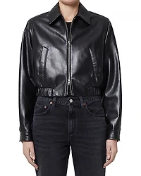 Agolde x Shoreditch Ski Club Essie Leather Cropped Jacket