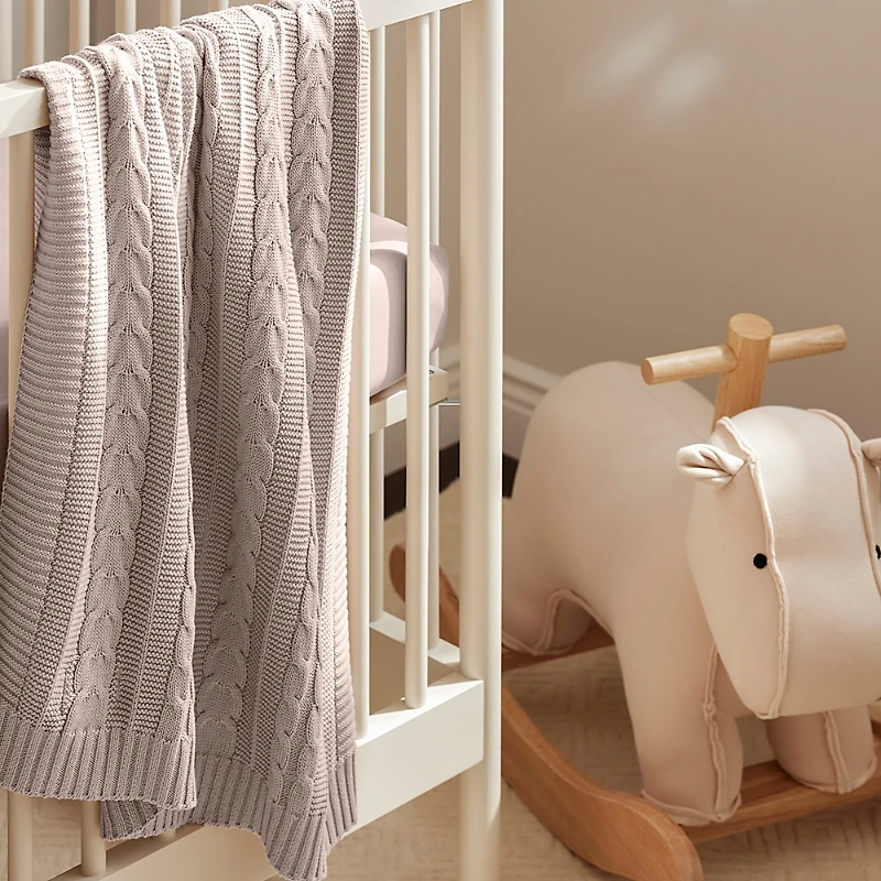 Boll & Branch Cable Knit Organic Cotton Baby Blanket