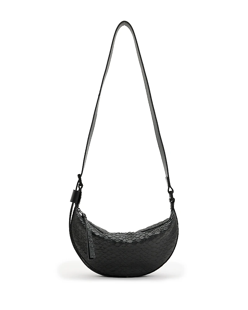 Allsaints Half Moon Leather Crossbody