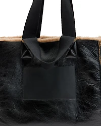 Izzy Shearling Leather Tote