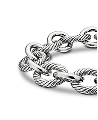 Oval Link Chain Bracelet Sterling Silver, 12mm
