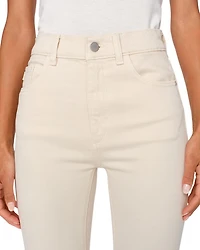 Patti High Rise Straight Jeans Ecru