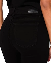 Mara Straight Mid Rise Instasculpt™ Ankle Jeans Black Peached Raw