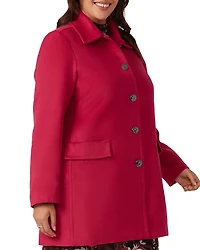 Plus Charm Single Breasted Coat