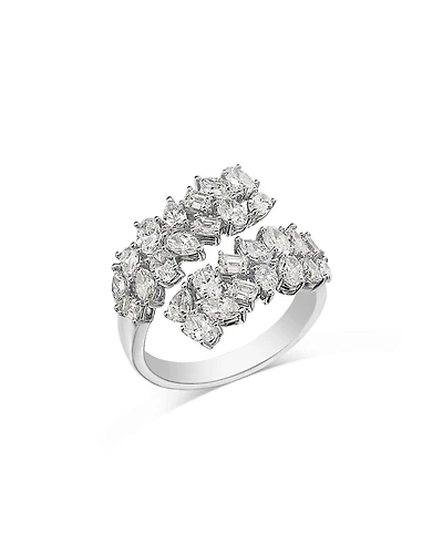 Bloomingdale's Fine Collection Diamond Mixed Cut Cluster Bypass Ring