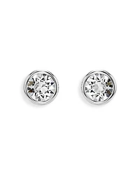 Imber Crystal Stud Earrings in Rhodium Plated