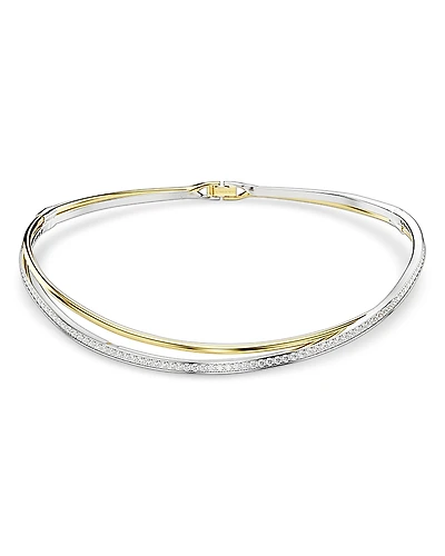 Swarovski Hyperbola Crystal Crossover Choker Necklace