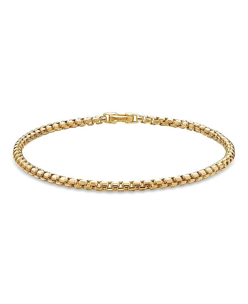 David Yurman 18K Yellow Gold Bel Aire Box Chain Bracelet