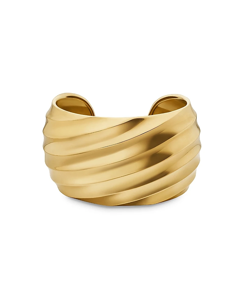 David Yurman 18K Yellow Gold Cable Edge Cuff