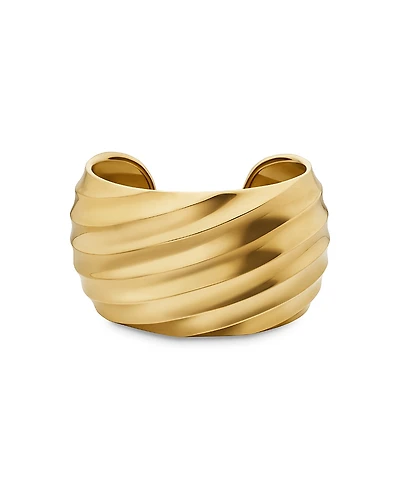 David Yurman 18K Yellow Gold Cable Edge Cuff