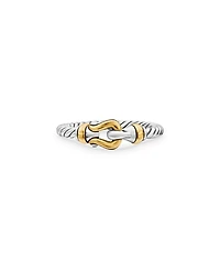 Petite Buckle Ring with 18K Yellow Gold