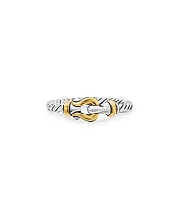 David Yurman Petite Buckle Ring with 18K Yellow Gold