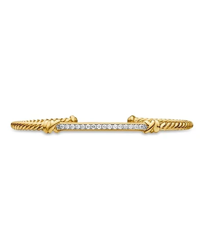Petite Helena Two Station Wrap Bracelet 18K Yellow Gold with Diamonds