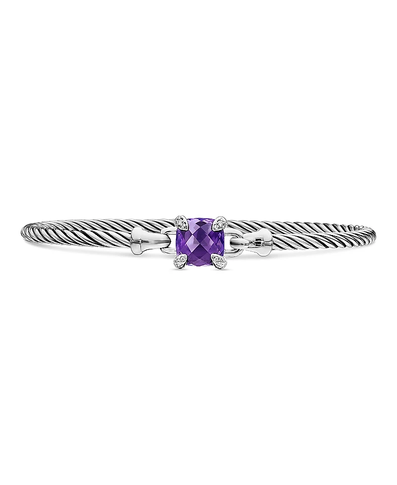David Yurman Chatelaine Bracelet with Amethyst and Diamonds