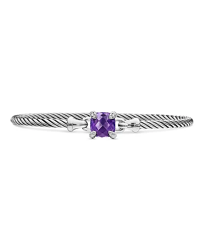 David Yurman Chatelaine Bracelet with Amethyst and Diamonds