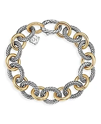 Oval Large Link Bracelet with Gold