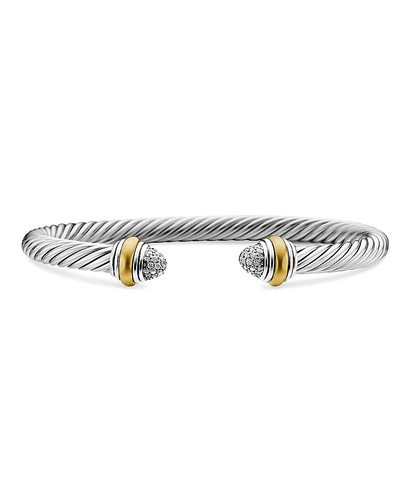 David Yurman Cable Classics Bracelet with Diamonds and 14K Gold