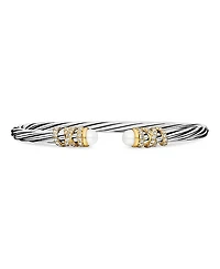 David Yurman Helena End Station Bracelet with Cultured Freshwater Pearls, Diamonds and 18K Gold