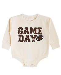 Sweet Wink Unisex Game Day Patch Long Sleeve Romper