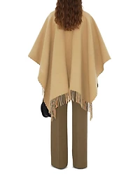 Check Wool Cape