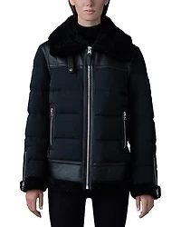 Mackage Vanna Mixed-Media Shearling Down Jacket