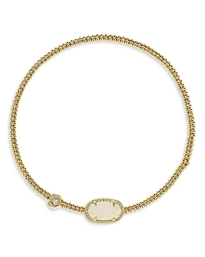 Kendra Scott Grayson Crushed Gemstone Charm Beaded Stretch Bracelet