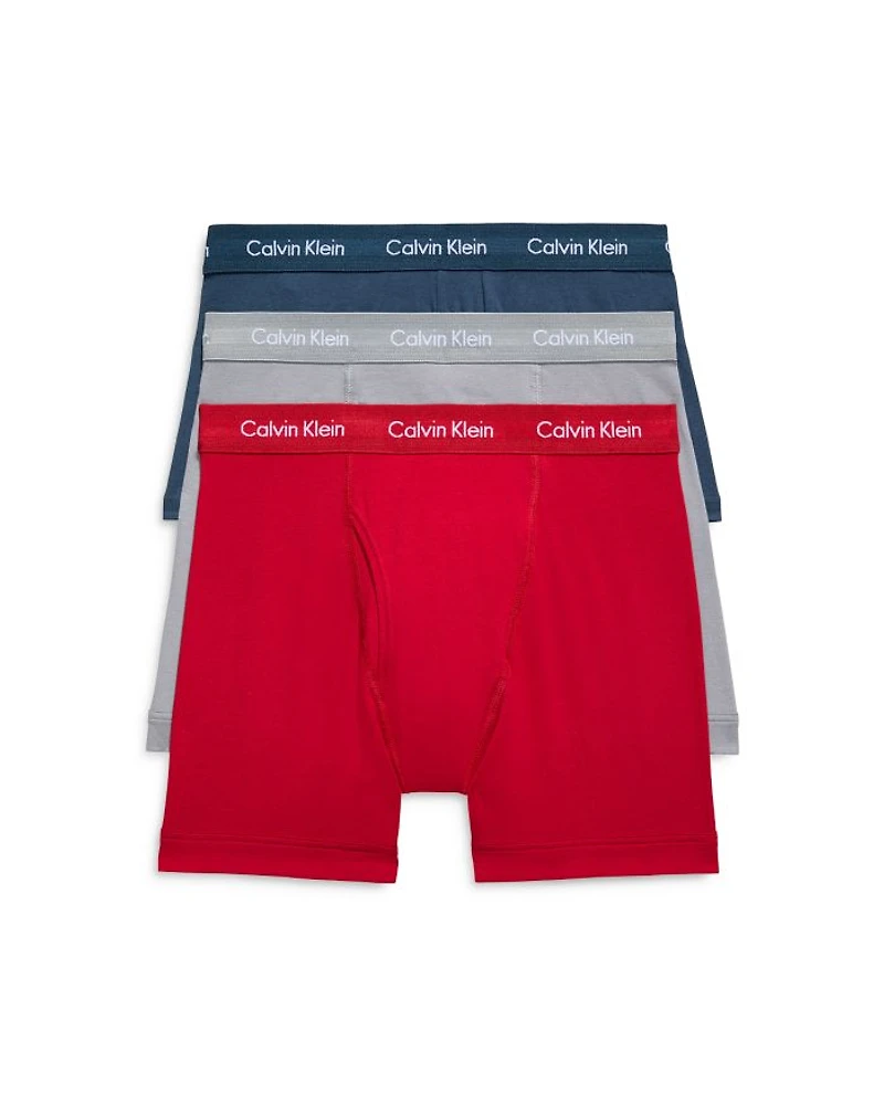 Cotton Stretch Moisture Wicking Boxer Briefs, Pack of 3