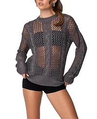 Edikted Cable Open Knit Sweater