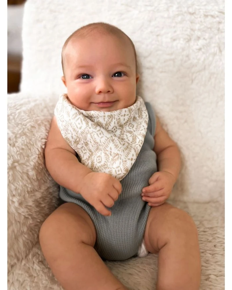 Kendi Safari Muslin Bib Set, 3 Pack - Ages 0-36 Months