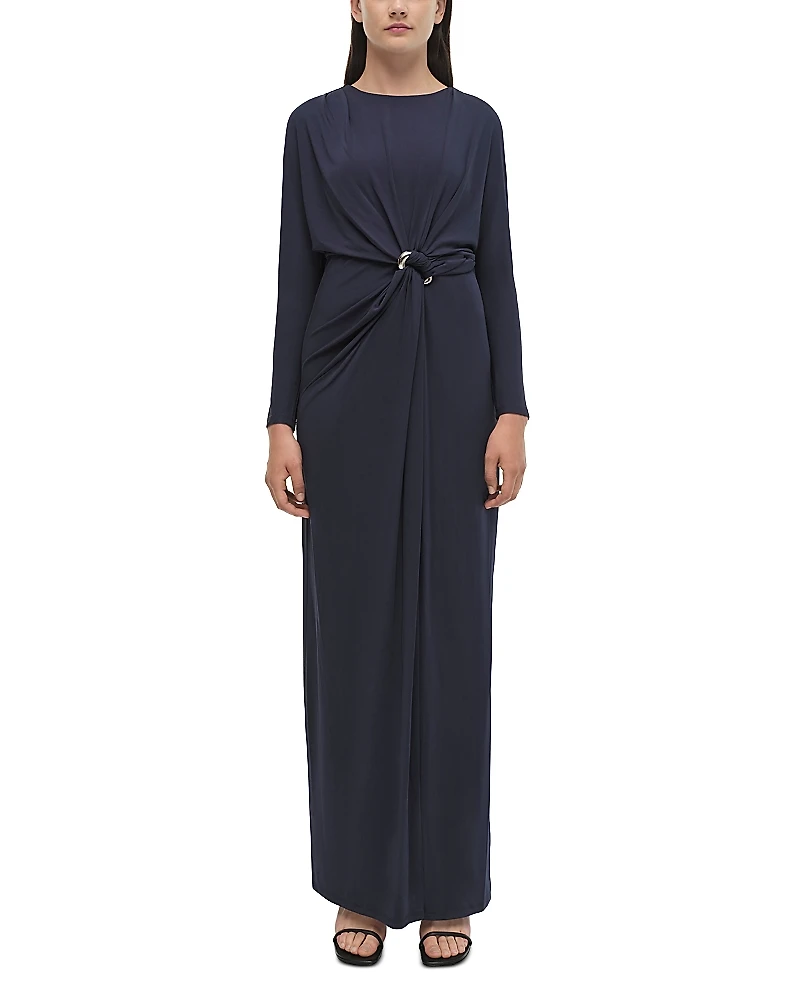 Simkhai Maisie Long Sleeve Draped Dress