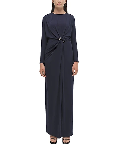 Simkhai Maisie Long Sleeve Draped Dress