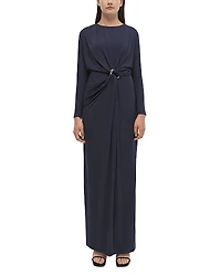 Simkhai Maisie Long Sleeve Draped Dress