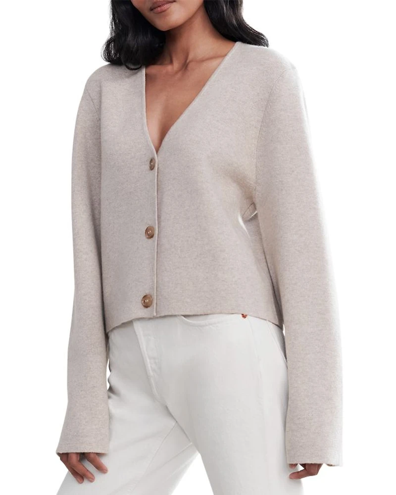 Chelsea Wool & Cashmere V Neck Cardigan