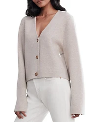 Chelsea Wool & Cashmere V Neck Cardigan