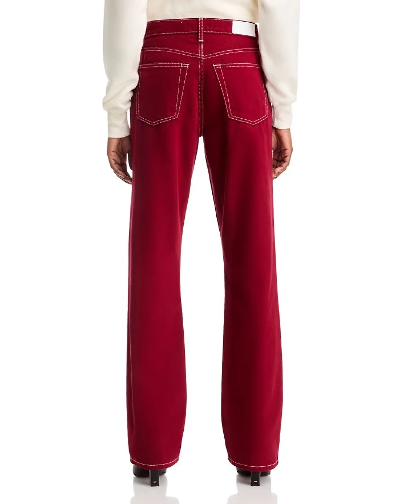 The Standard High Rise Straight Jeans Currant
