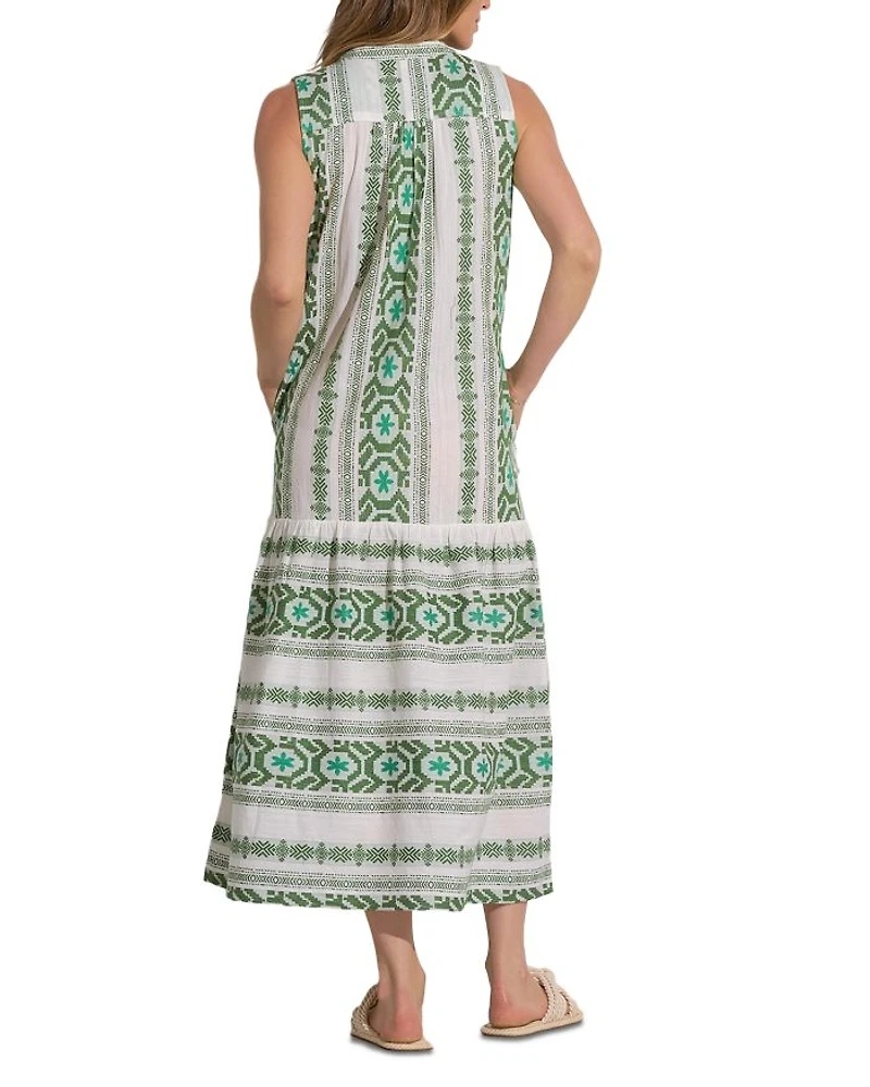 Sleeveless Maxi Swim Cover-Up Dress