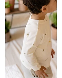 Unisex Drop Shoulder Long Sleeve Top - Baby, Little Kid