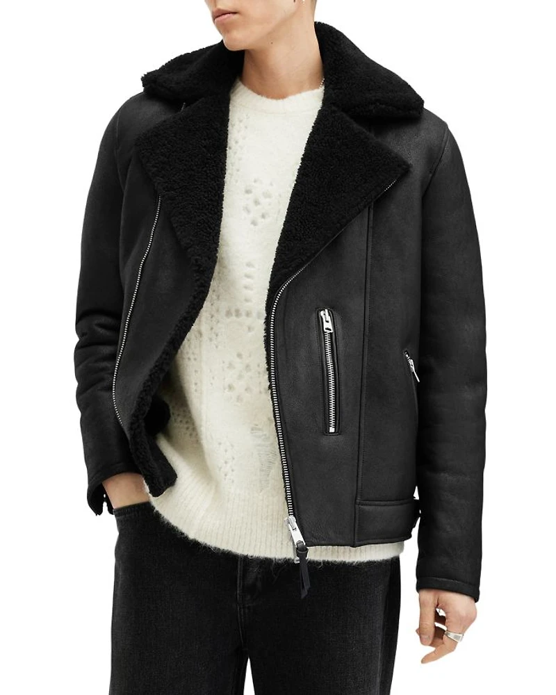 Xena Shearling Biker Jacket