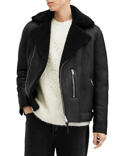 Xena Shearling Biker Jacket
