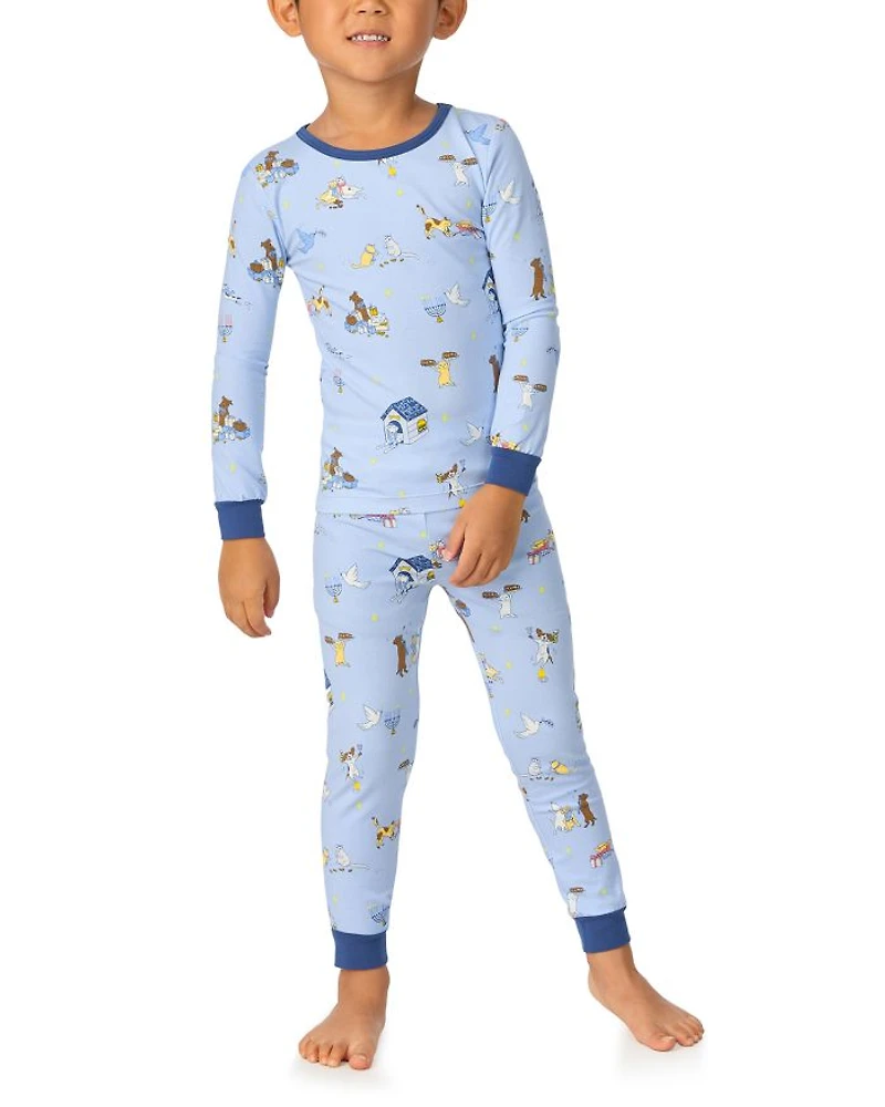 Unisex Festival Of Lights Long Sleeve Pajama Set - Little Kid, Big Kid
