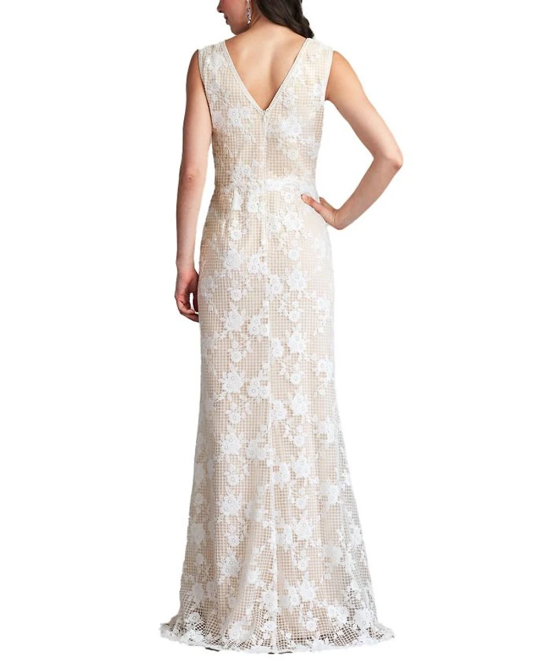 Windsor Sleeveless V-Neck Lace Gown