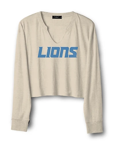 Junk Food Clothing Women's Nfl Detroit Lions Sunday Crop Thermal