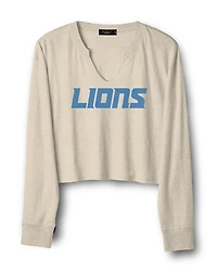 Junk Food Clothing Women's Nfl Detroit Lions Sunday Crop Thermal