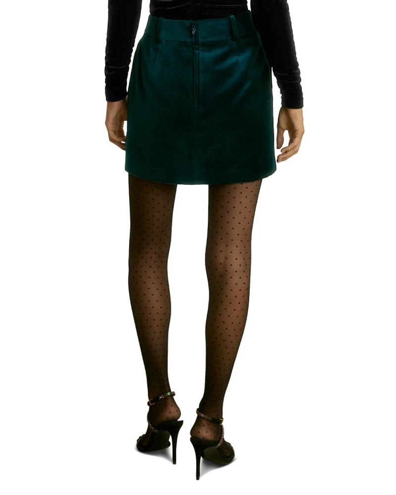 Parisa Velvet Mini Skirt